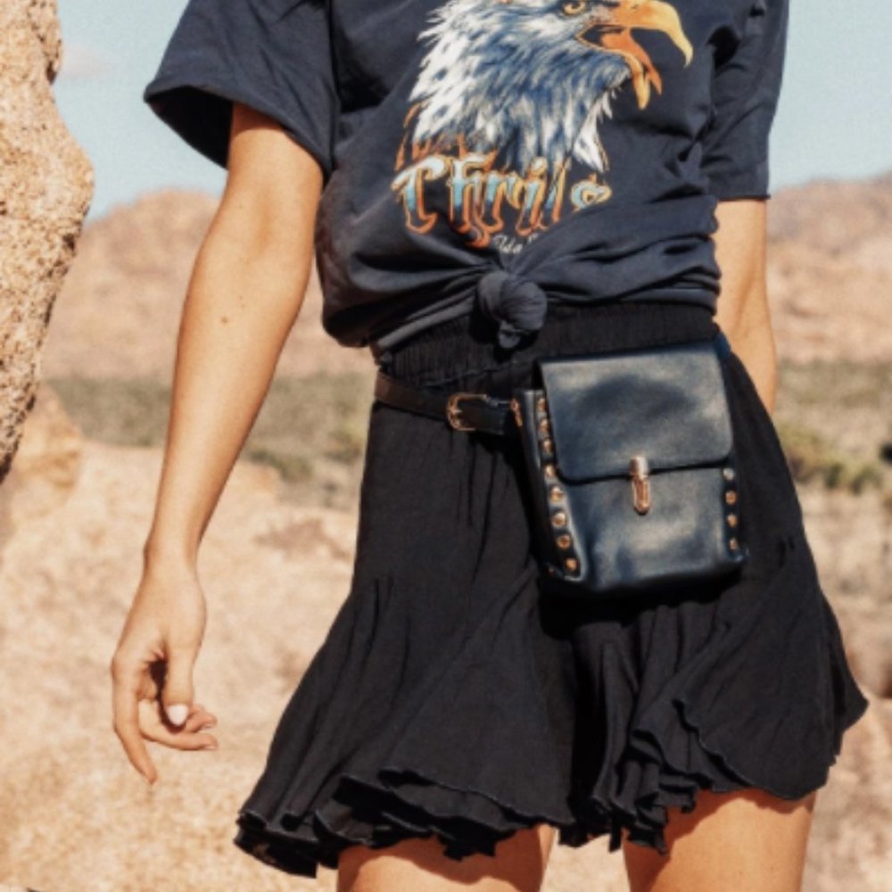 Black Flirty Mini Skirt NWT